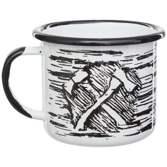 Helikon Axe Enamel Becher 350 ml - Weiß
