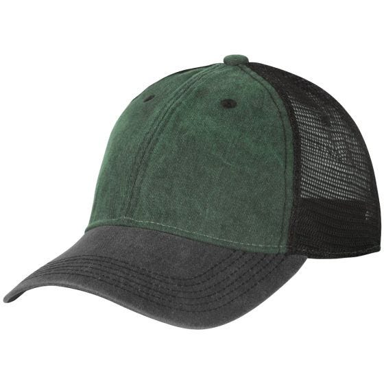 Helikon Plain Trucker Mütze - Washed Dark Green / Washed Black C