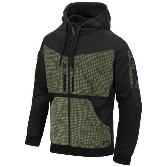 Helikon Rogue Kapuzenpullover mit durchgehendem Reißverschluss - Schwarz/Desert Night Camo