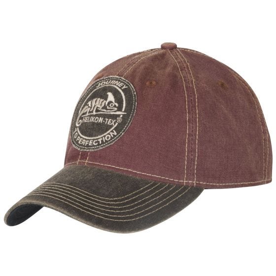 Helikon Schirmmütze - Dirty Washed Maroon / Dirty Washed Black D