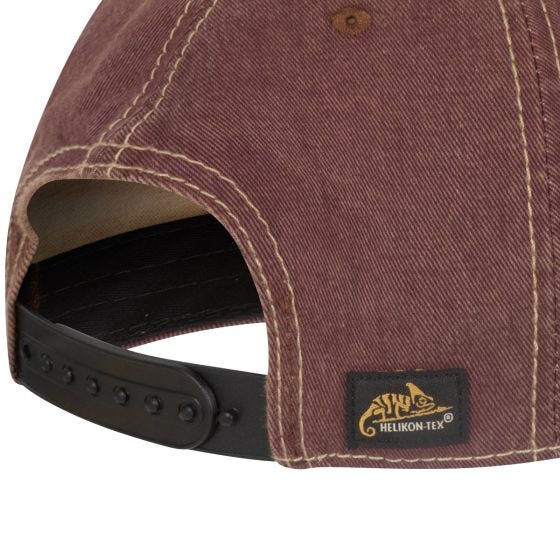 Helikon Schirmmütze - Dirty Washed Maroon / Dirty Washed Black D