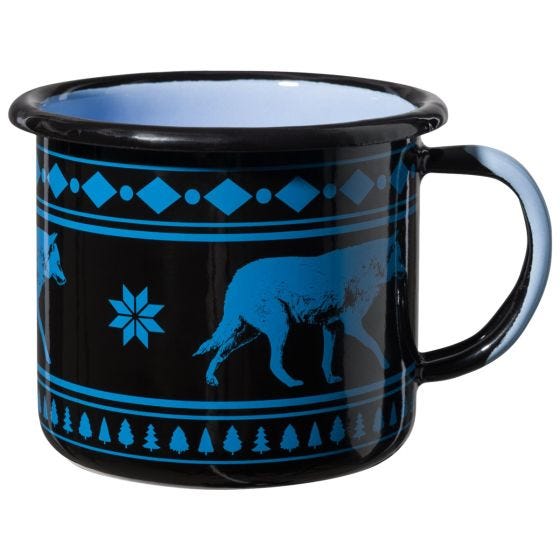 Helikon Wolf Enamel Becher 350 ml - Schwarz