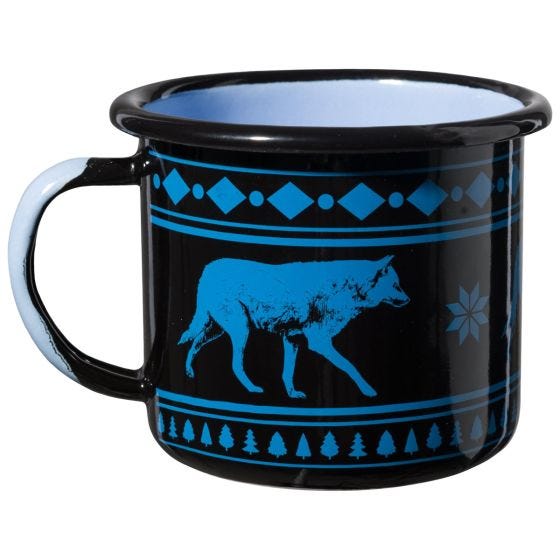 Helikon Wolf Enamel Becher 350 ml - Schwarz
