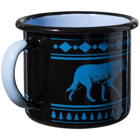 Helikon Wolf Enamel Becher 350 ml - Schwarz