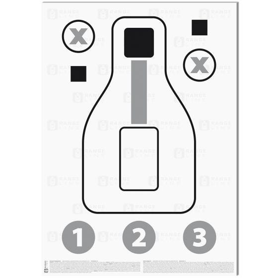 Helikon PXQT Pistolen-Ziel für Schießübungen (100 Stück)