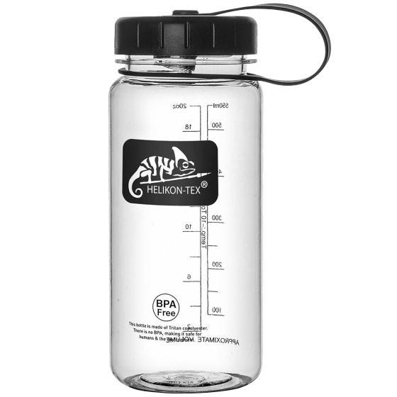 Helikon Tritan Trinkflasche mit großer Öffnung 550ml Klar