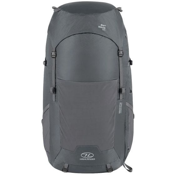 Highlander Damen Ben Nevis Rucksack 65 L - Grau