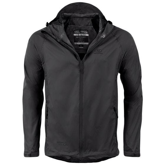 Highlander Stow & Go Packaway-Jacke - Schwarz