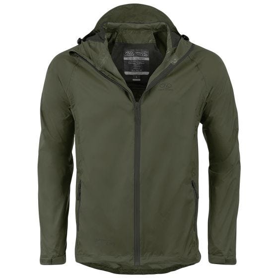 Highlander Stow & Go Packaway-Jacke - Olivgrün