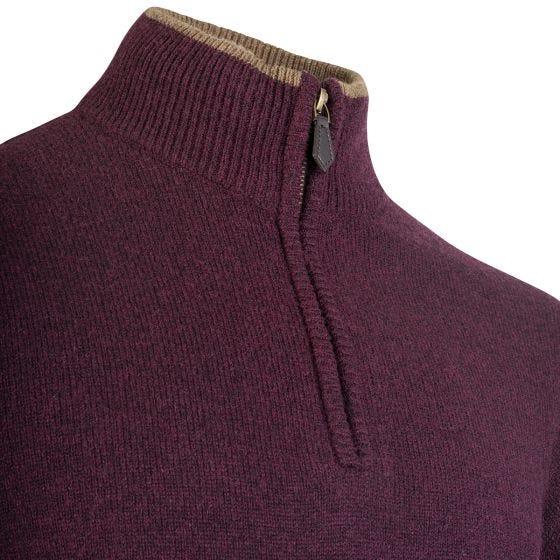 Jack Pyke Ashcombe Reißverschluss-Pullover - Plum