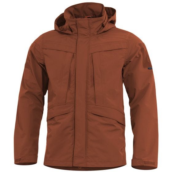 Pentagon Hurricane Shell Jacket Maroon Rouge