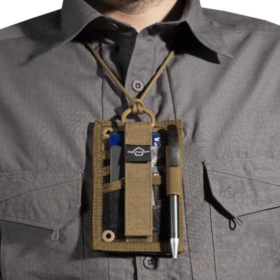 Pentagon ID Card Holder Brieftasche - Coyote