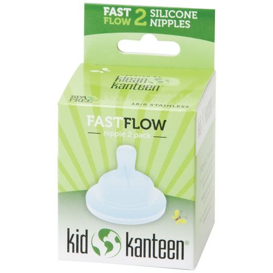 Kid Kanteen Baby Silikon-Fläschchenaufsatz schneller Trinkfluss transparent 2 Stück
