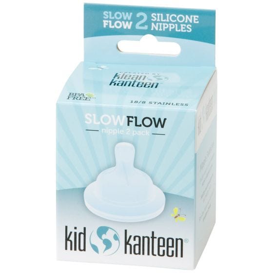 Kid Kanteen Baby Silikon-Fläschchenaufsatz langsamer Trinkfluss transparent 2 Stück