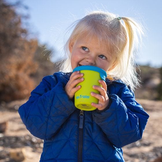 Klean Kanteen Kid's Cup Sippy Lid 2-Pack - Blau/Blau Tie Dye