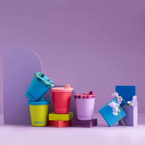 Klean Kanteen Kid's Cup Sippy Lid 2-Pack - Blau/Blau Tie Dye