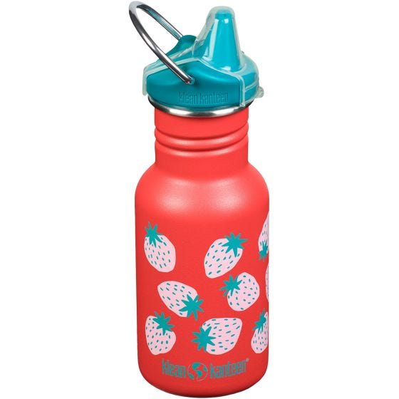 Kid Kanteen 355 ml Trinkflasche mit Sippy Cap - Coral Strawberries