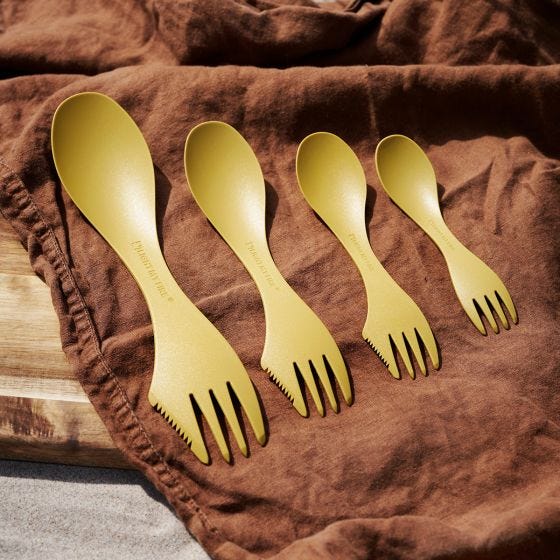 Light My Fire Spork Medium Bio 2 Pack - Musty Yellow/Hazy Blue