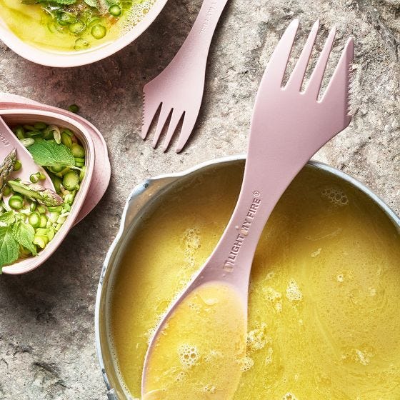 Light My Fire Spork Medium Bio 2 Pack - Musty Yellow/Hazy Blue