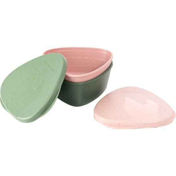Light My Fire SnapBox Original Bio Lunch-Box 2 Pack - Sandy Green/Dusty Pink