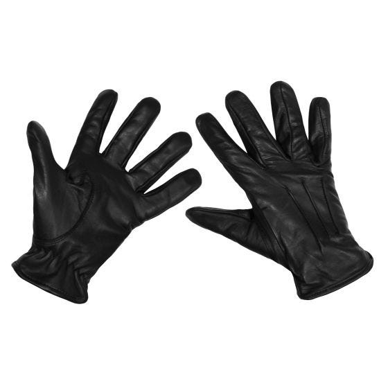 MFH Safety Leather Handschuhe - Schwarz