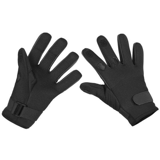 MFH Mesh Neoprene Handschuhe - Schwarz