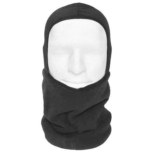 MFH Fleece-Schal mit Kapuze Schwarz