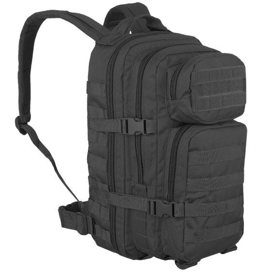 Mil-Tec US Assault Pack Small Einsatzrucksack mit MOLLE-Befestigungssystem Schwarz