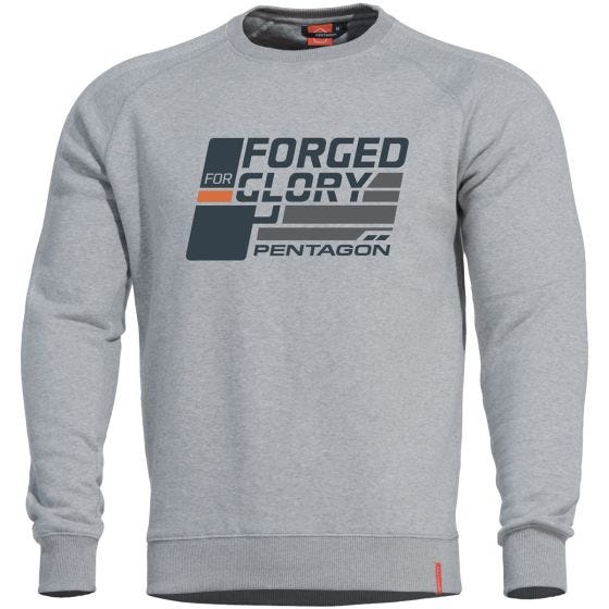 Pentagon Hawk Sweatshirt mit Aufschrift „Forged for Glory“ Melange