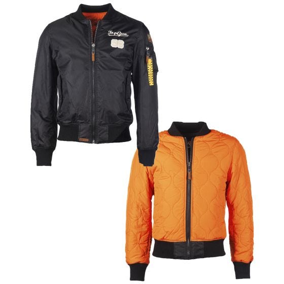 Mil-Tec Top Gun Flight Jacket Tomcat Noir