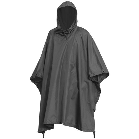 Wasserdichter Poncho Ripstop Schwarz