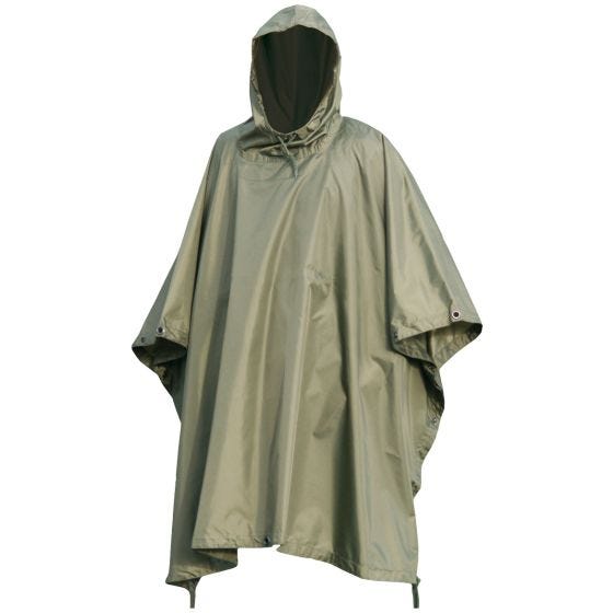 Wasserdichter Poncho Ripstop Oliv