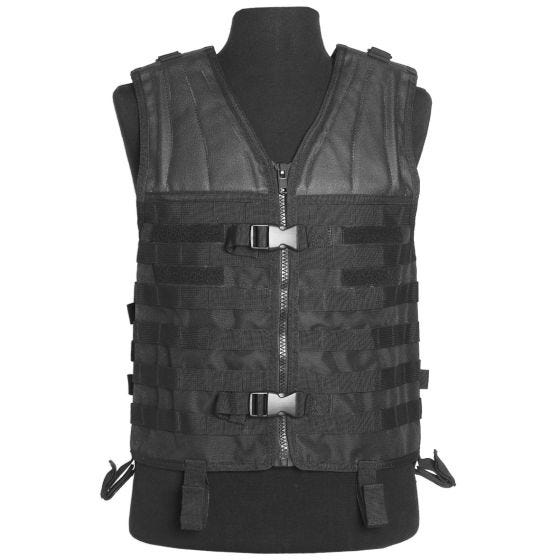 Mil-Tec Einsatzweste mit MOLLE-Befestigungssystem Schwarz