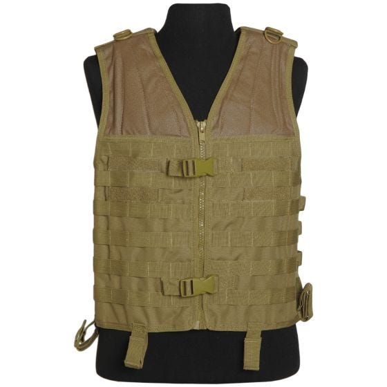 Mil-Tec Einsatzweste mit MOLLE-Befestigungssystem Coyote