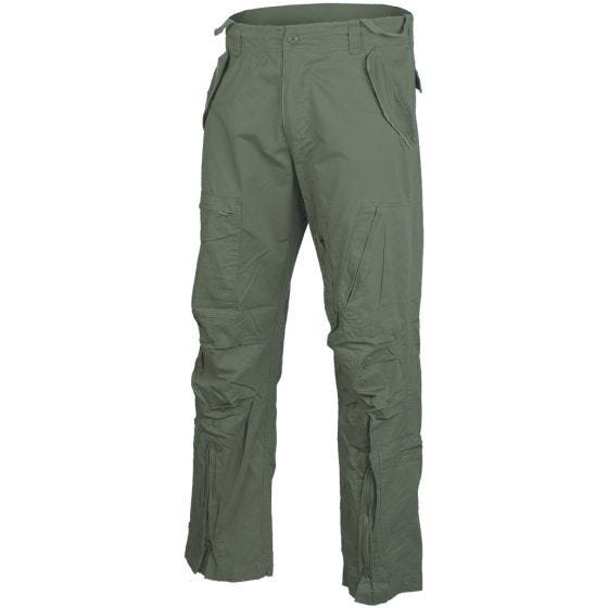 Mil-Tec Fliegerhose aus Baumwoll-Popeline Prewashed Oliv