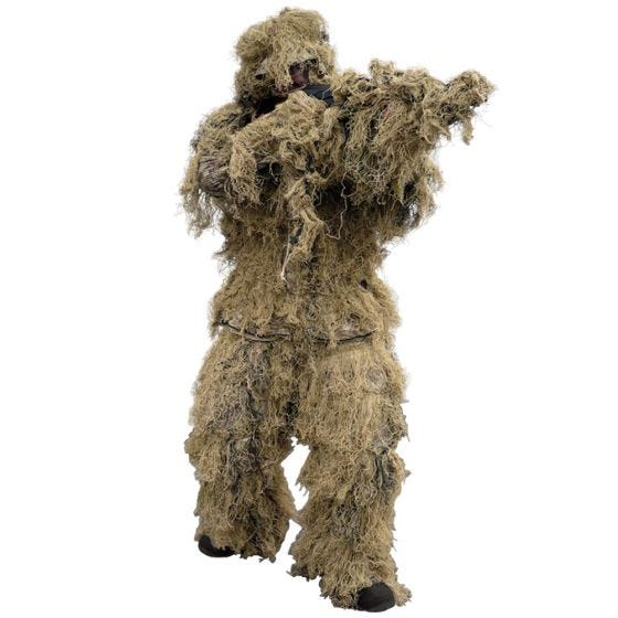 Mil-Tec Vierteiliger Ghillie-Tarnanzug Digital Desert