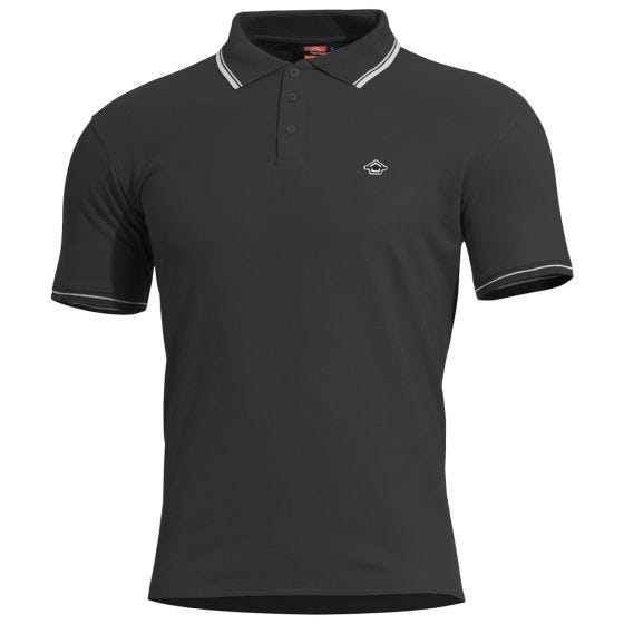 Pentagon Aniketos Stripes Polo-T-Shirt - Schwarz