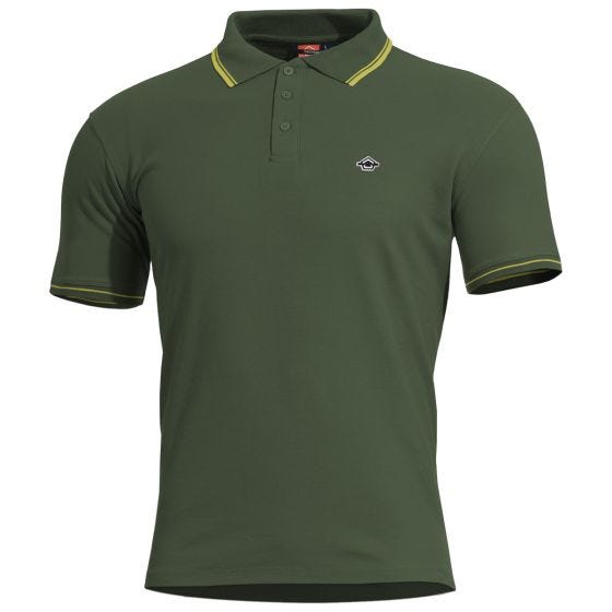 Pentagon Aniketos Stripes Polo-T-Shirt - SpringBok Green
