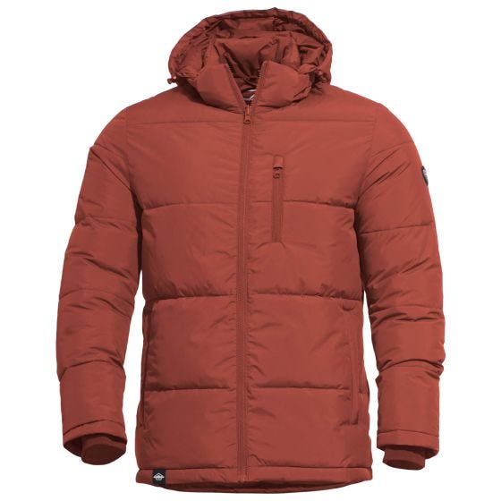 Pentagon Taurus Puffer Jacke - Maroon Red