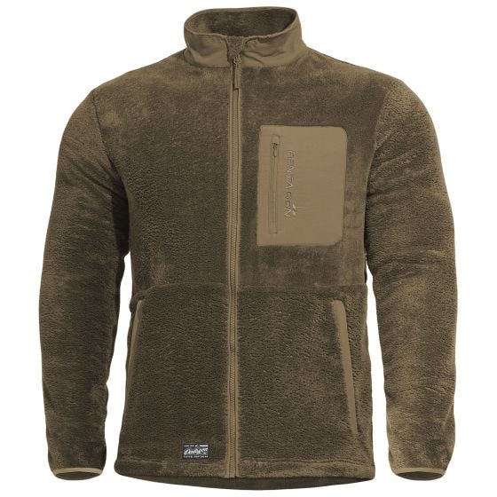 Pentagon Grizzly Sweater mit durchgehendem Reißverschluss - Coyote