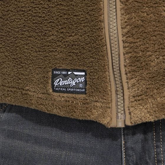Pentagon Grizzly Sweater mit durchgehendem Reißverschluss - Coyote
