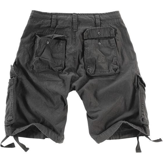 Surplus Airborne Shorts im Vintage-Stil Ausgewaschenes Schwarz