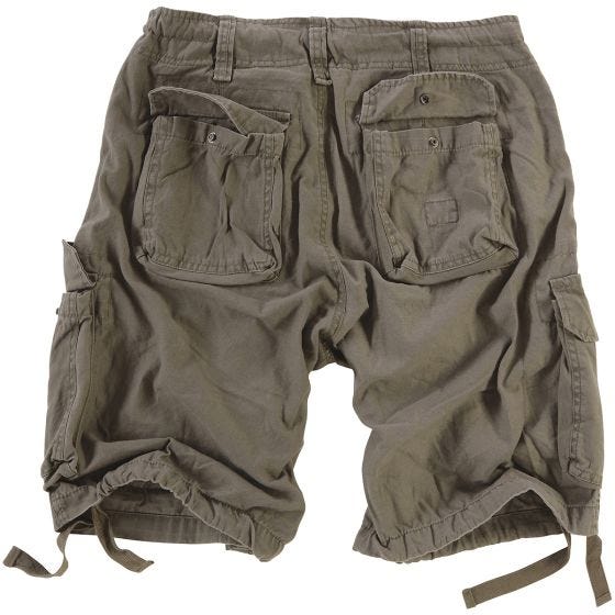 Surplus Airborne Shorts im Vintage-Stil Ausgewaschenes Oliv