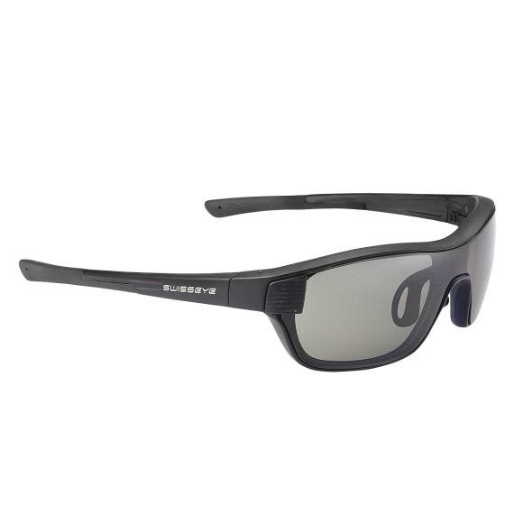 Swiss Eye M-Cover Sonnenbrille - Getönte + orange + klare Linse / mattschwarzer Rahmen