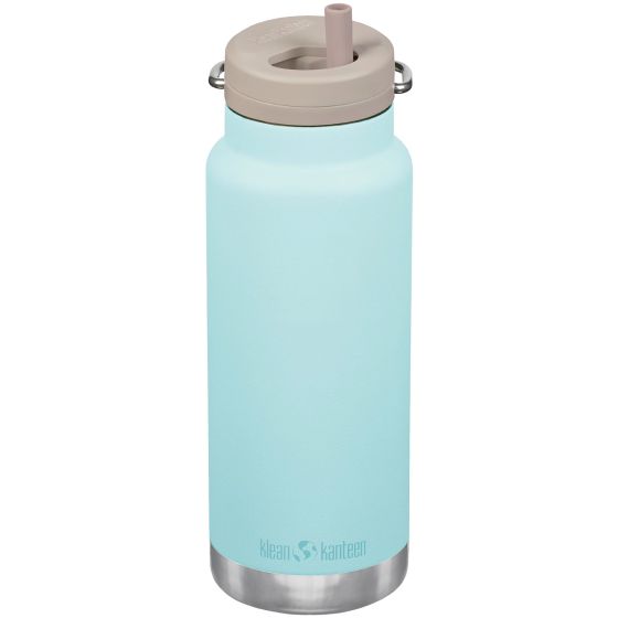 Klean Kanteen TKWide 946 ml Isolierte Trinkflasche mit Twist Cap w/Straw - Blue Tint
