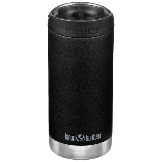 Klean Kanteen TKWide 355 ml Isolierte Trinkflasche mit Café Cap - Schwarz