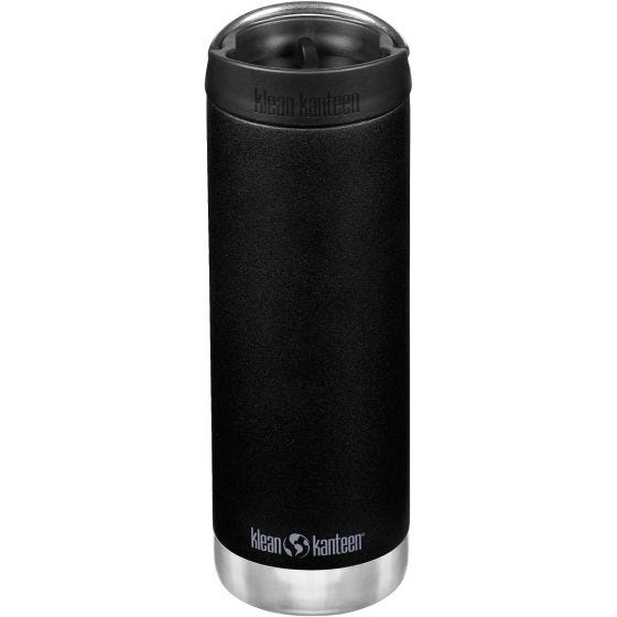Klean Kanteen TKWide 473 ml Isolierte Trinkflasche mit Café Cap - Schwarz