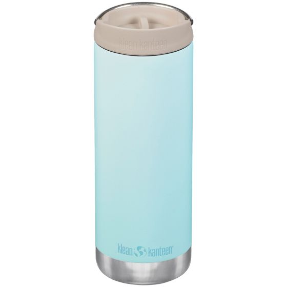 Klean Kanteen TKWide 473 ml Isolierte Trinkflasche mit Café Cap - Blue Tint