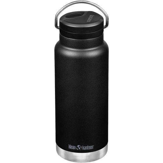 Klean Kanteen TKWide 946 ml Isolierte Trinkflasche mit Twist Cap w/Straw - Schwarz