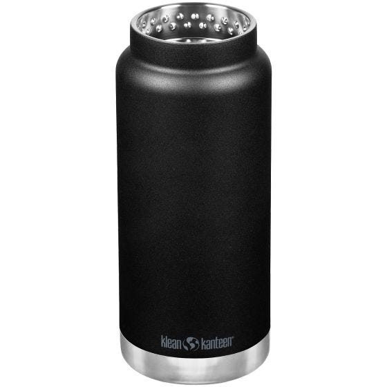 Klean Kanteen TKWide 946 ml Isolierte Trinkflasche mit Twist Cap w/Straw - Schwarz
